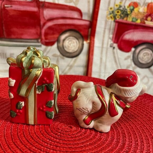 Fitz and Floyd Kitty Kringle salt and pepper NWT - Picture 5 of 12